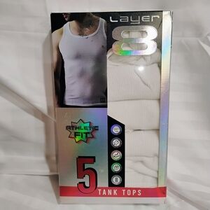 Layer 8 White Tank Tops Pack Of 5